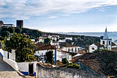 Vista da cidade de bidos do alto da muralha, Portugal 